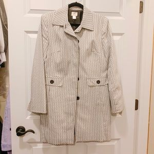Apt 9 White &Black print coat / trench